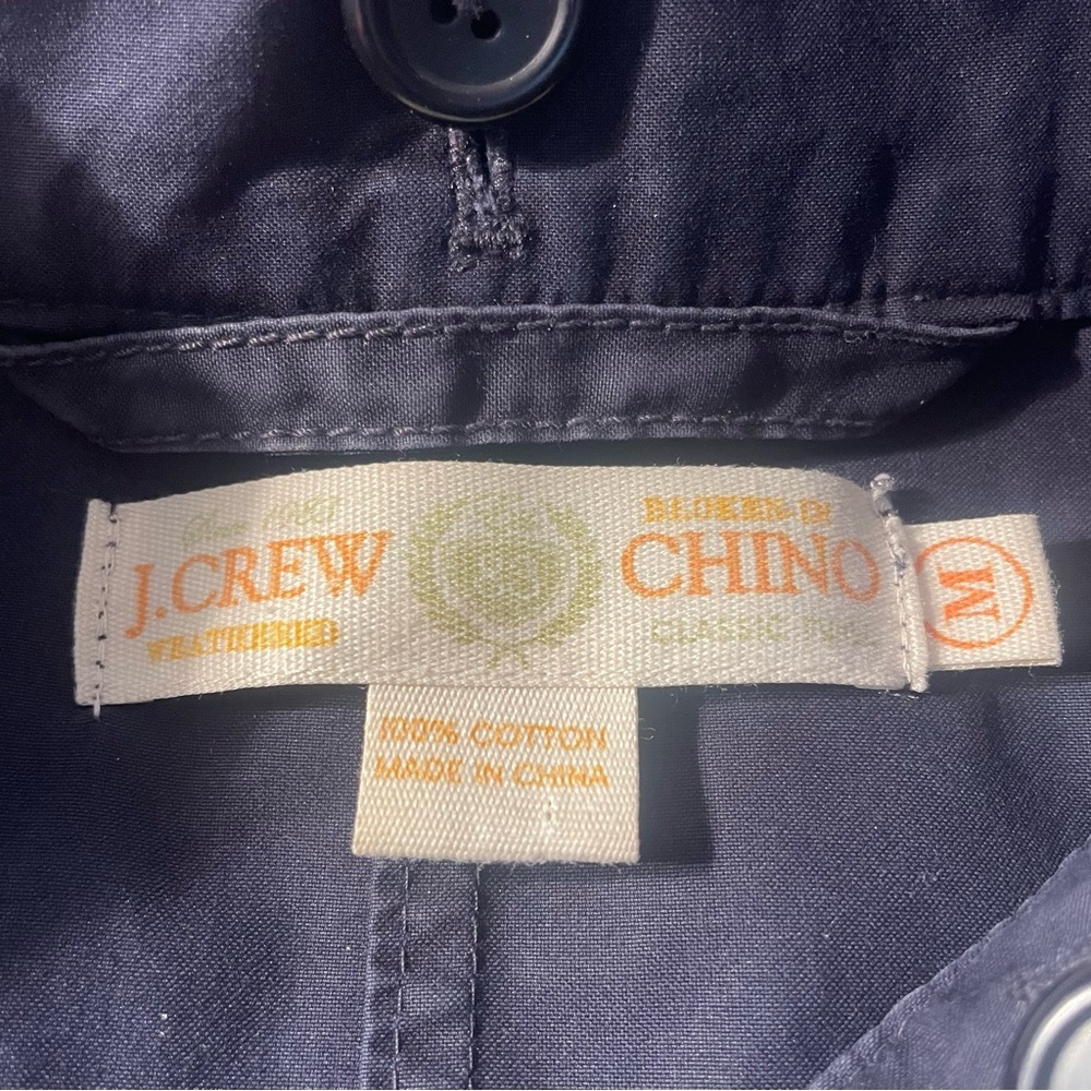 J.Crew chino Navy Hooded Jacket womens size medium - Picture 7 of 7